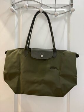 Longchamp Olive Green Le Pliage Large Tote